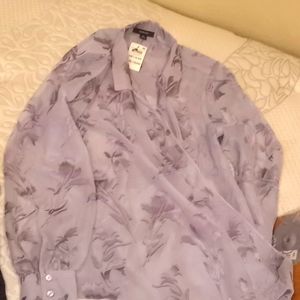 Alfani sheer blouse size M